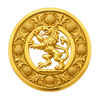 Gold Rampant Kilt Brooch