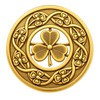 Gold Shamrock Kilt Brooch