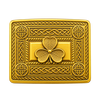 Gold Shamrock Kilt Buckle