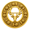Gold Stag Head Kilt Brooch