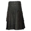 Gothic Fashion Black Utility kilt