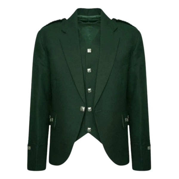 Green Argyll Jacket And Vest Made To Measure