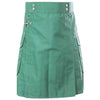 Green Utility Kilt With Cargo Pocket