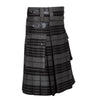 Grey Watch Tartan Utility Kilt with Cargo Pockets