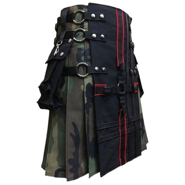 Interchangeable Camouflage Gothic Utility Kilt