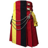 Kilt Red Canvas Utility Hiker Kilt with German Flag