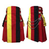 Kilt Red Canvas Utility Hiker Kilt with German Flag