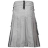 Men Fashion Grey Utility Kilt