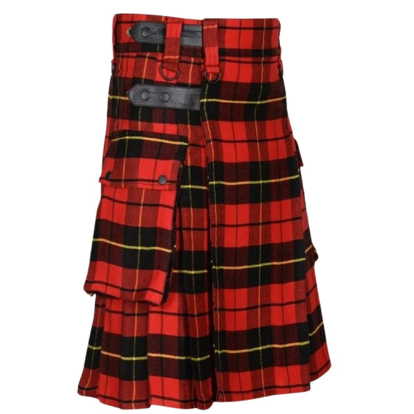 Men's Scottish Utility Kilt with Cargo Pockets - Wallace Tartan