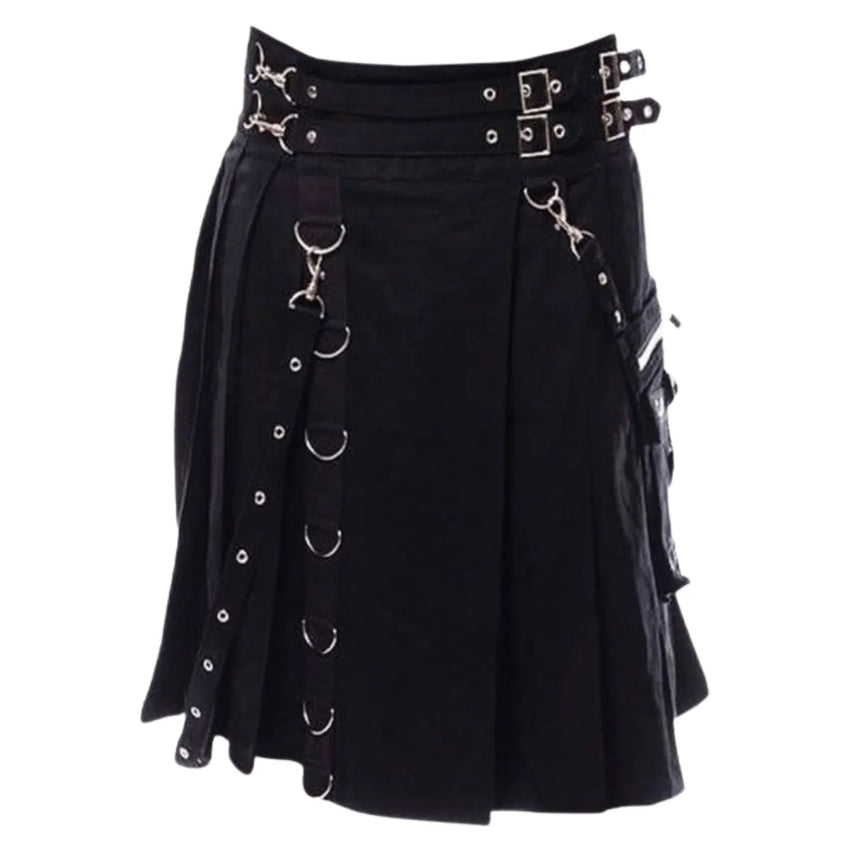 Modern Black Punk Kilt