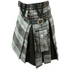 Modern Grey Box Pleated Hybrid Kilt