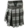 Modern Grey Box Pleated Hybrid Kilt