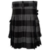 Modern Grey Tartan Utility Kilt