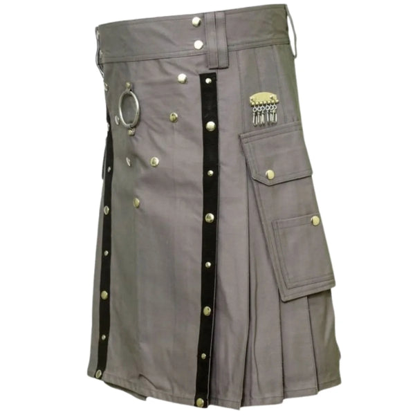 Modern Grey Utility Kilt