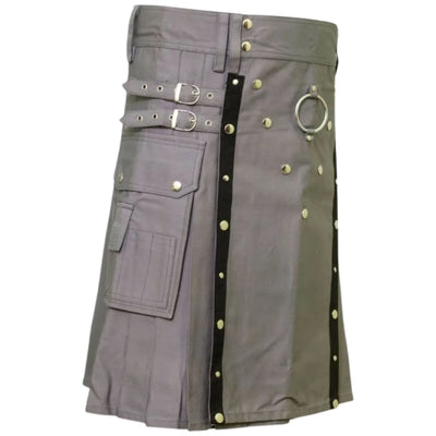 Modern Grey Utility Kilt - view 3