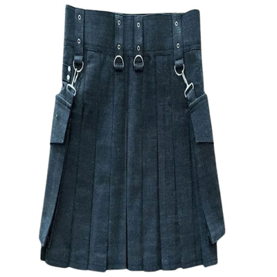 New Black Denim kilt - view 3