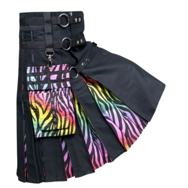 New Rainbow Tiger Striped Kilt