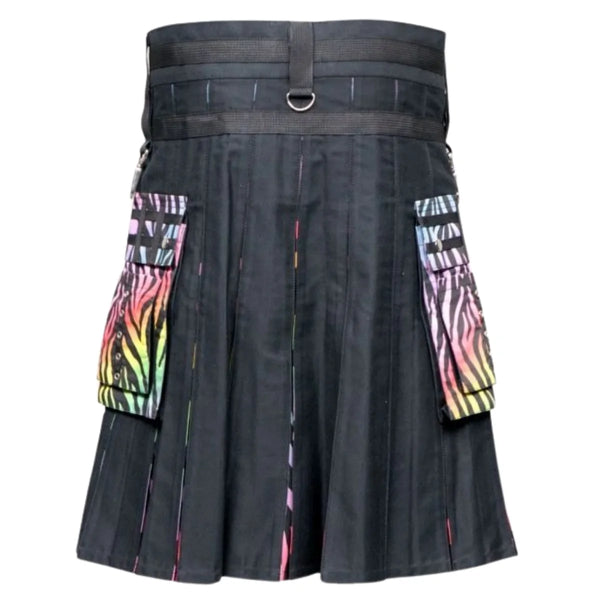 New Rainbow Tiger Striped Kilt