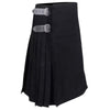 Plain Black Tartan kilt