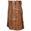 Premium Two-Tone Leather Kilt for Men
