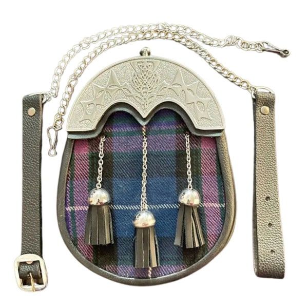 Pride of Scotland Tartan Sporran With Chain