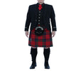 Robertson Red Modern Tartan Argyle Oufit