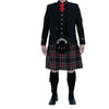 Robertson Red Modern Tartan Argyle Oufit