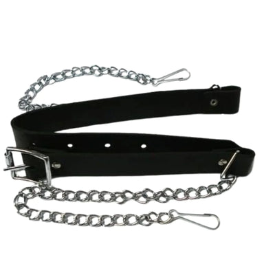 Scottish Three Tassel Leather Sporran With Free Chain Belt - view 2