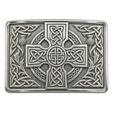 Silver Celtic Cross Kilt Buckle