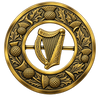Silver Irish Harp Kilt Brooch