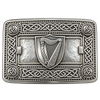 Silver Irish Harp Kilt Buckle