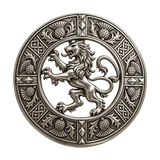 Silver Rampant Kilt Brooch