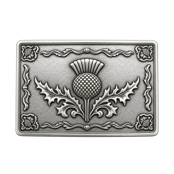 Silver Scalloped Kilt Buckle