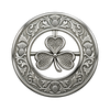 Silver Shamrock Kilt Brooch