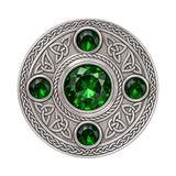 Silver With 5 G-Stone Kilt Brooch