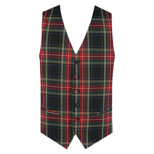 Tartan Vest Regular Fit With 5 Buttons