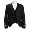 Traditional Argyll Black Wool Jacket With Waistcoat