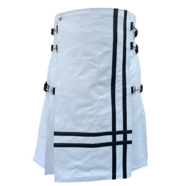 White Leather Kilt