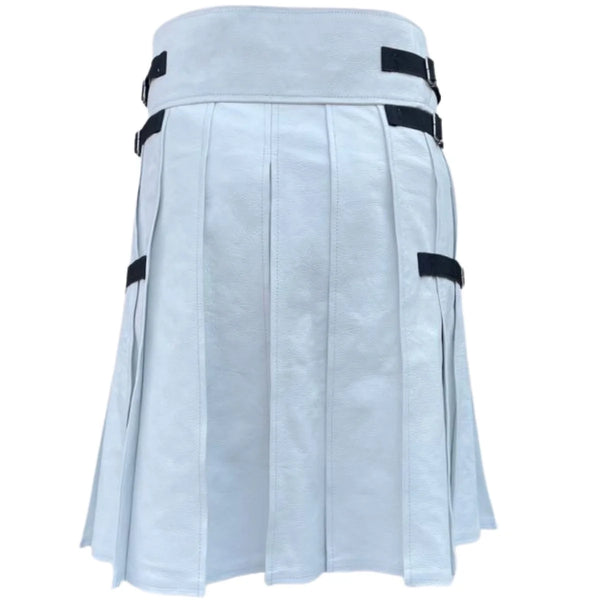 White Leather Kilt