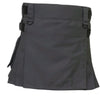 Women Gray color Leather Straps Utility Kilt