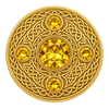 Yellow With 5 Y-Stone Kilt Brooch