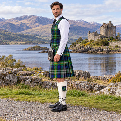 Abel Tartan Vest - side view