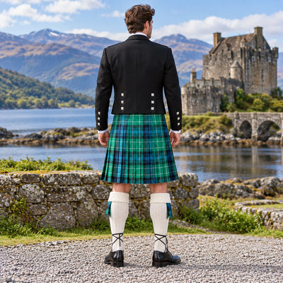 Abercrombie Ancient Tartan Argyll Kilt Outfit - back view