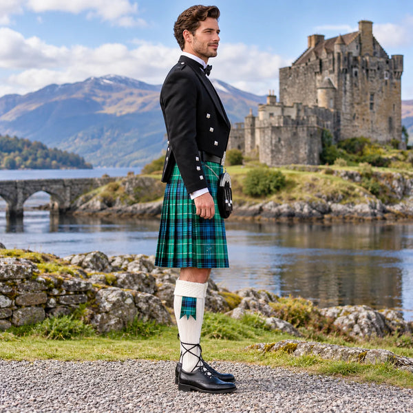 Abercrombie Ancient Tartan Prince Charlie Kilt Outfit - side view