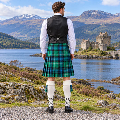 Abercrombie Ancient Tartan Vest - back view