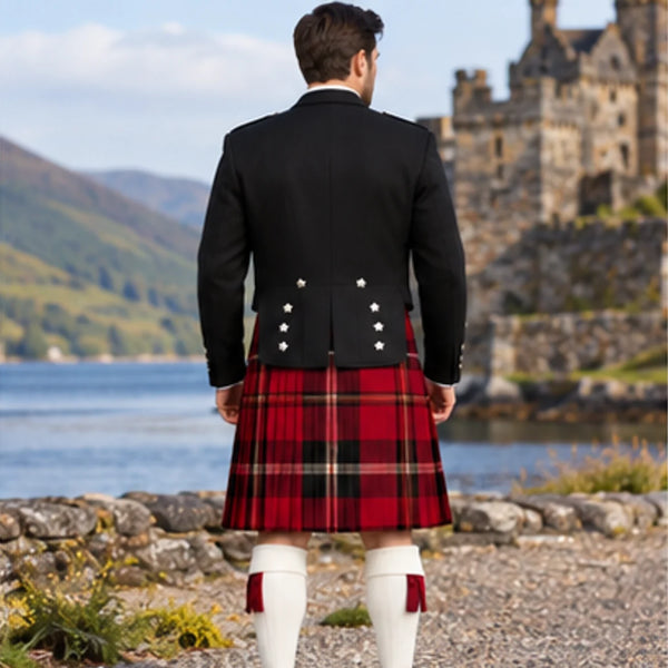 Aberdeen FC Tartan Prince Charlie Kilt Outfit - back view