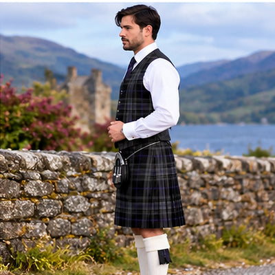 Afallon Tartan Vest - side view