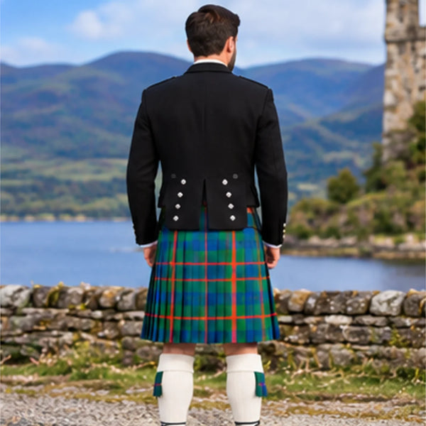Agnew Ancient Tartan Prince Charlie Kilt Outfit - back view