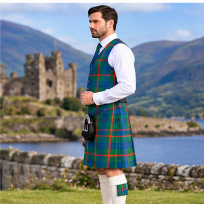 Agnew Ancient Tartan Vest - side view