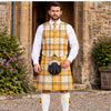 Ailsa Gold Tartan Vest - front view